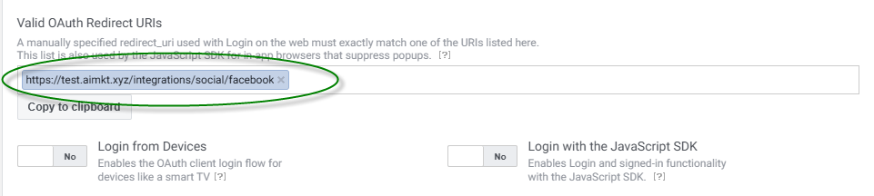 OAuth URIs